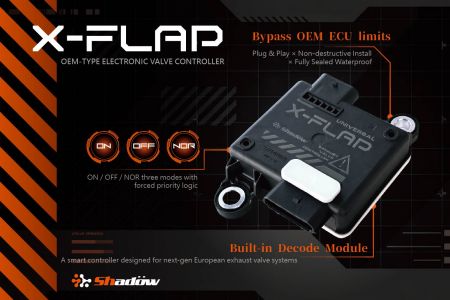 Contrôleur de soupape d'échappement X-FLAP OEM - Lors de la prise de contrôle des vannes, le fonctionnement du système du véhicule n'est pas affecté.